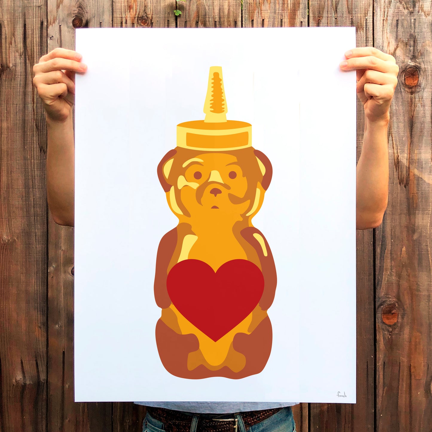 Heart Bear Print