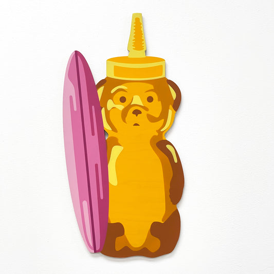 Pink Surfboard Bear